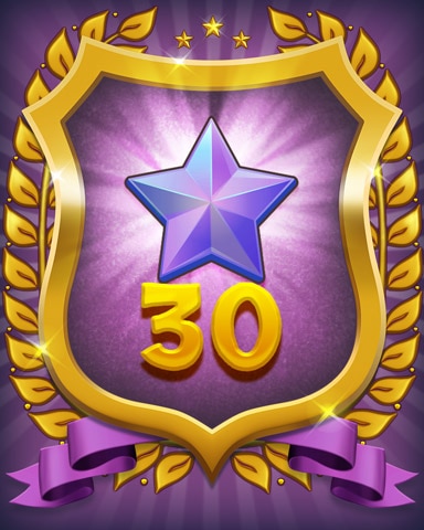 Purple Stars 30 Badge - Mahjong Sanctuary