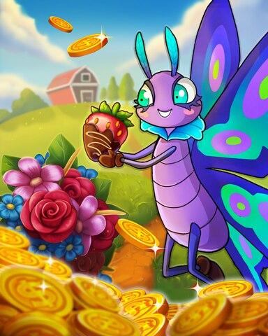 Hearts In Bloom Badge - Pogo&trade; Slots