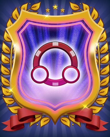 Red Striped Frame - Poker Town Badge