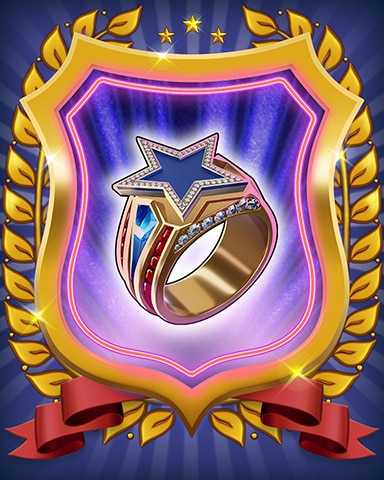 Walk Of Fame Ring - Poker Town Badge Walk Of Fame Ring - Poker Town Badge