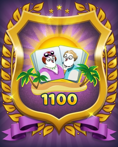 Level 1100 Badge - Snowbird Solitaire