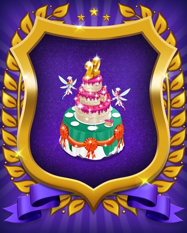 22nd Anniversary Cake Badge - Snowbird Solitaire