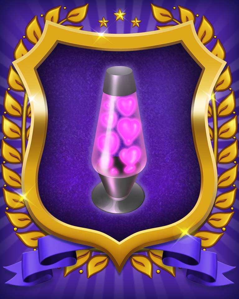 Heart Lava Lamp Badge - Snowbird Solitaire