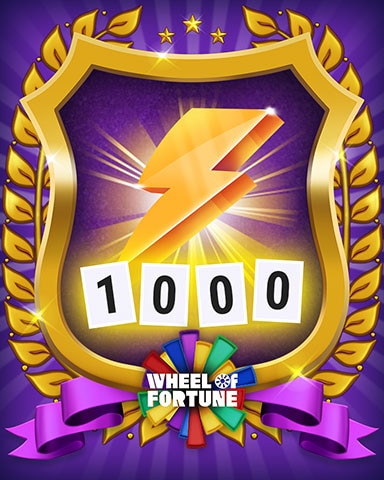Use 1000 Energy Points. - Wheel Of Fortune: Pogo Edition Badge Use 1000 Energy Points. - Wheel Of Fortune: Pogo Edition Badge