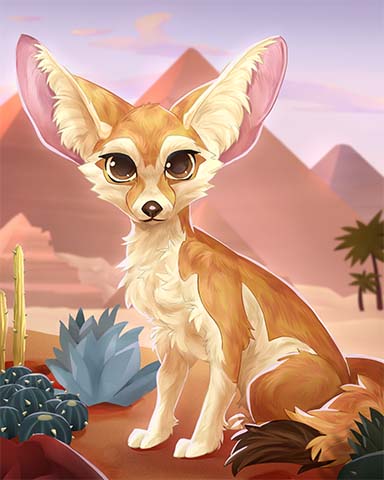 Fennec Fox Desert Creatures Badge - Pogo™ Slots