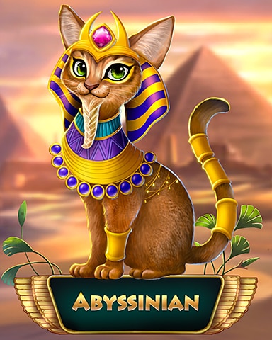 Abyssian Cairo Cat Badge - Pogo™ Slots