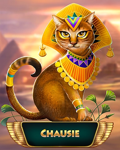 Chausie Cairo Cat Badge - Pogo™ Slots