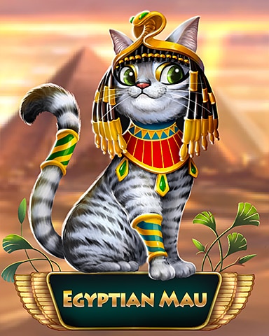 Egyptian Mau Cario Cat Badge - Pogo™ Slots