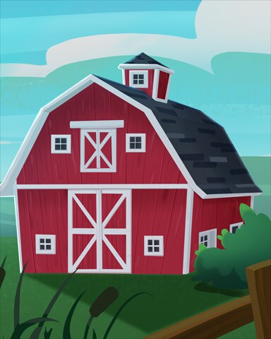 Gambrel Roof Barn Badge - Word Whomp HD