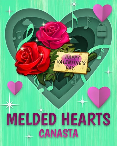 Bouquet Melded Hearts Badge - Canasta HD