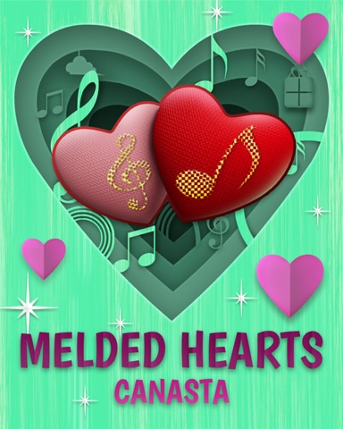 Lovely Pillows Melded Hearts Badge - Canasta HD