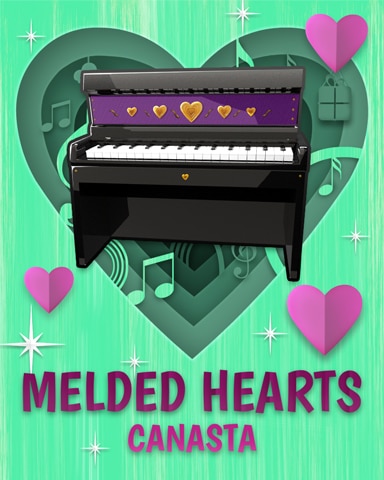 Piano Melded Hearts Badge - Canasta HD