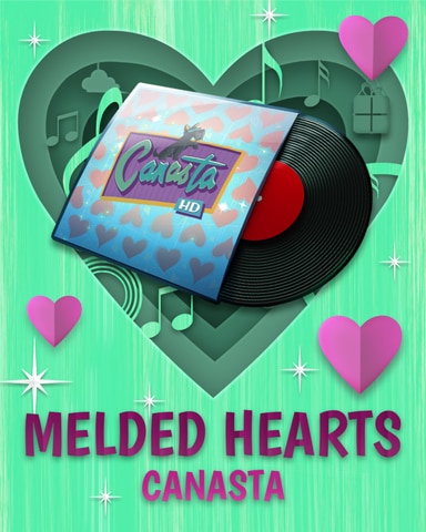 Record Love Melded Hearts Badge - Canasta HD