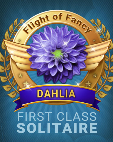 Dahlia Flight Of Fancy Badge - First Class Solitaire HD