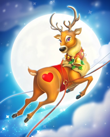 Heart Reindeer Run Badge - First Class Solitaire HD