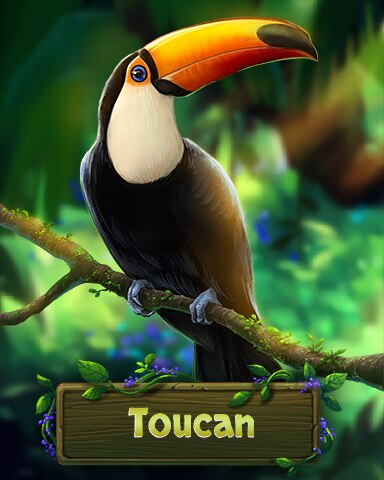 Toucan Fancy Feathers Badge - Jungle Gin HD