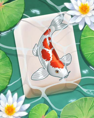 Kohaku Koi Badge - Mahjong Garden HD