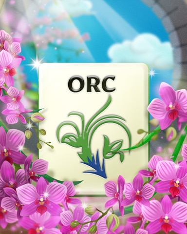 Orchid Four Gentlemen Badge - Mahjong Garden HD