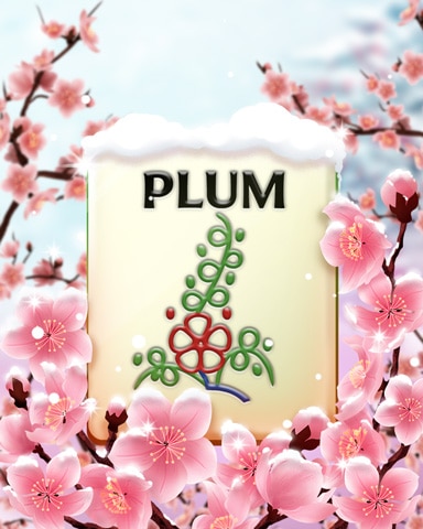 Plum Four Gentlemen Badge - Mahjong Garden HD