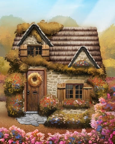 Cedar Shingle Roof Fall Cottage Badge - MONOPOLY Sudoku Cedar Shingle Roof Fall Cottage Badge - MONOPOLY Sudoku