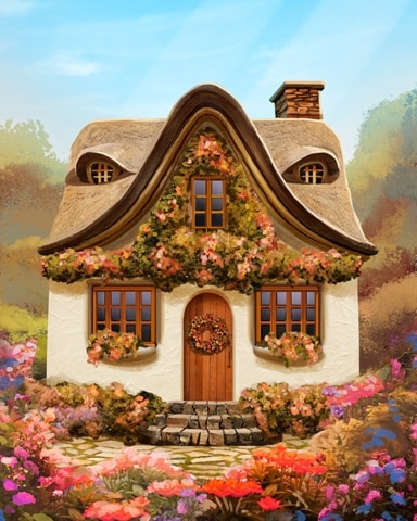 Flower Garland Fall Cottage Badge - MONOPOLY Sudoku Flower Garland Fall Cottage Badge - MONOPOLY Sudoku