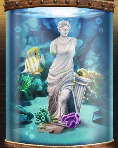 Clothed Statues Aquarium Ruins Badge - Mahjong Safari HD Clothed Statues Aquarium Ruins Badge - Mahjong Safari HD