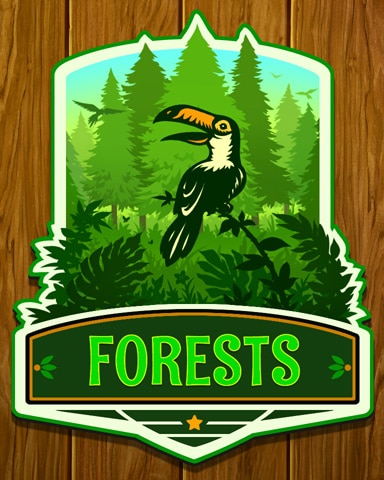 Forests Habitat Safari Badge - Mahjong Safari HD