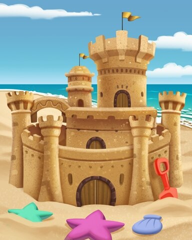 Majestic Sand Fortress Badge - Quinn's Aquarium