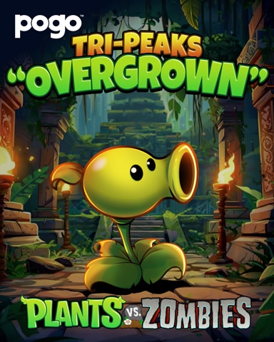 Pea Shooter PvZ Overgrown Badge - Tri-Peaks Solitaire HD