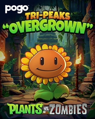 Sunflower PvZ Overgrown Badge - Tri-Peaks Solitaire HD