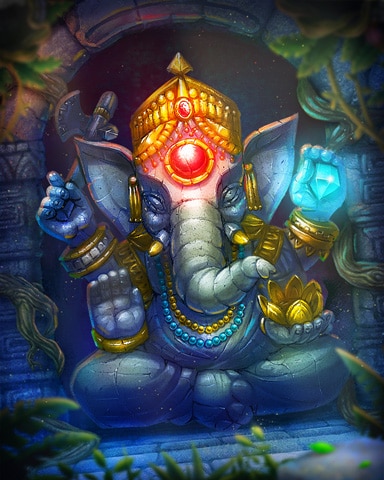 Elephant Temple Guardian Badge - Tri-Peaks Solitaire HD