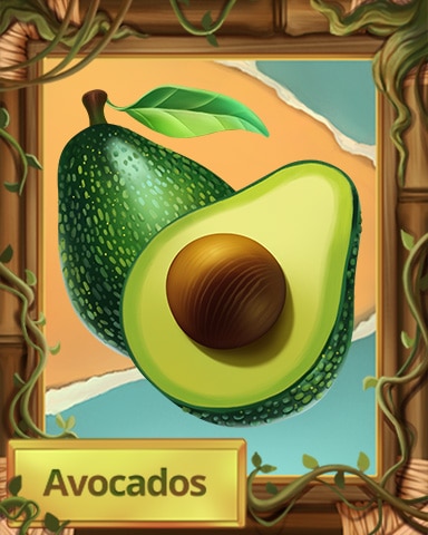 Avocados Jungle Fruit Badge - Tri-Peaks Solitaire HD