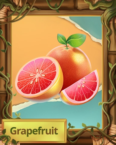 Grapefruit Jungle Fruit Badge - Tri-Peaks Solitaire HD