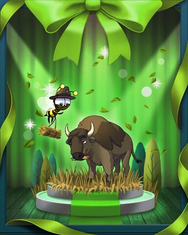 Kiki Feeds Buffalo Badge - Garden Blast Kiki Feeds Buffalo Badge - Garden Blast