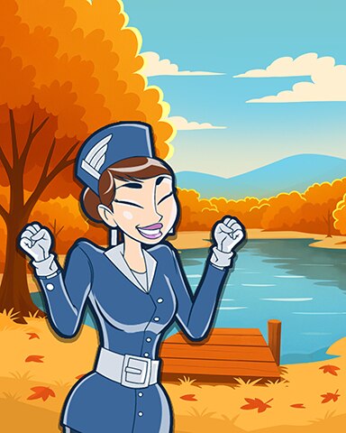 Autumn Cove Coach Badge - Jet Set Solitaire