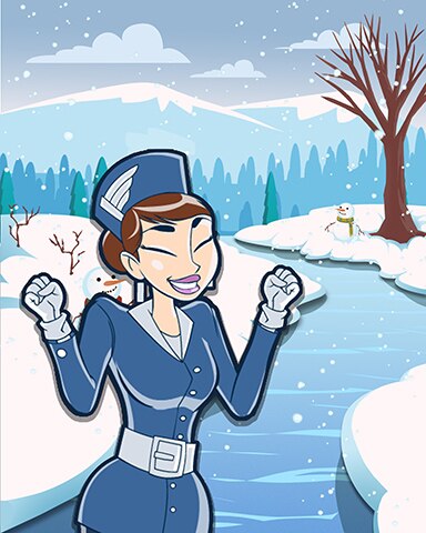 Winter Wonderland Coach Badge - Jet Set Solitaire