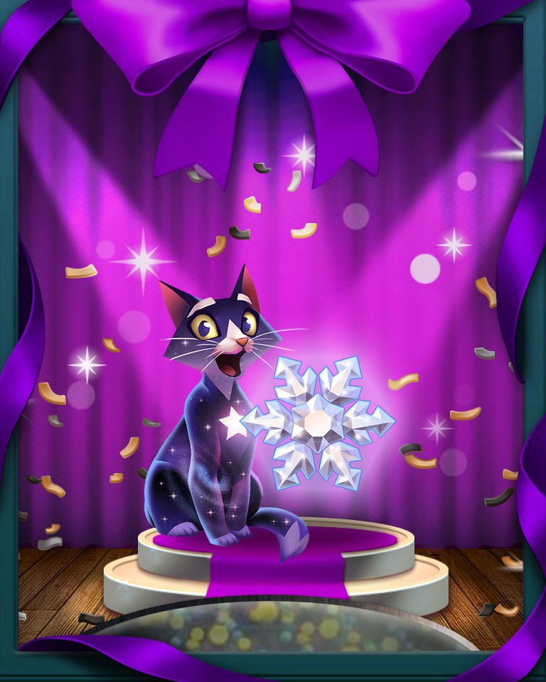 Sapphire Snow Day Badge - Bejeweled Stars