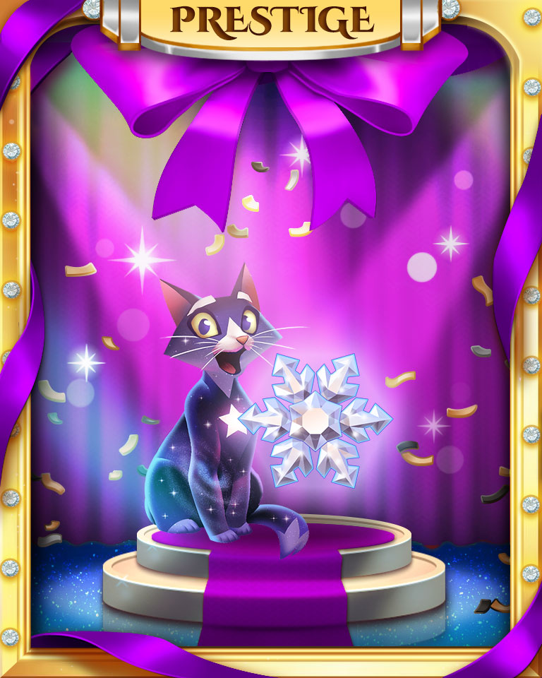 Sapphire Snow Day Prestige Badge - Bejeweled Stars