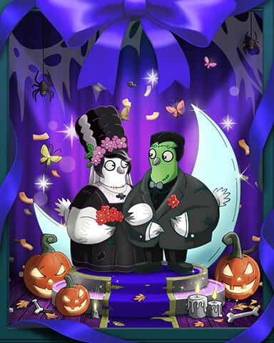 Frankenstein Snowbird Couple Badge - Snowbird Solitaire Frankenstein Snowbird Couple Badge - Snowbird Solitaire