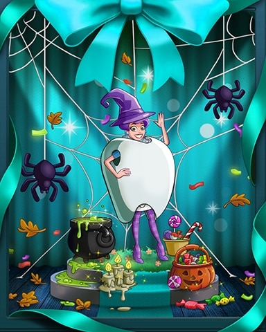 Antoinette In Toothie Costume Badge - Sweet Tooth Town Antoinette In Toothie Costume Badge - Sweet Tooth Town