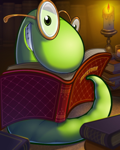 Reading For Dinner Badge - Bookworm HD