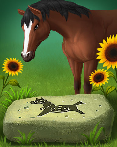 Spring Horse Badge - Mahjong Garden HD