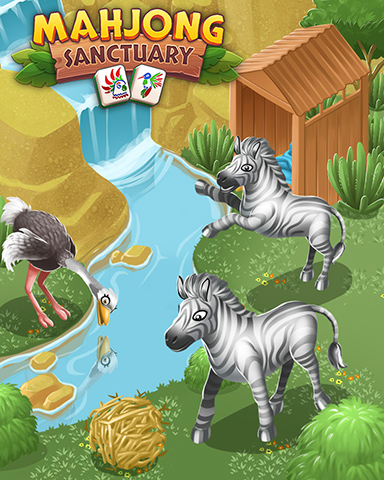 Zebras & Ostriches Badge - Mahjong Sanctuary