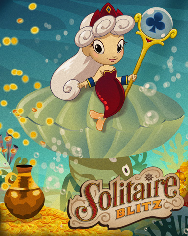 Mermaids & Treasure Badge - Solitaire Blitz