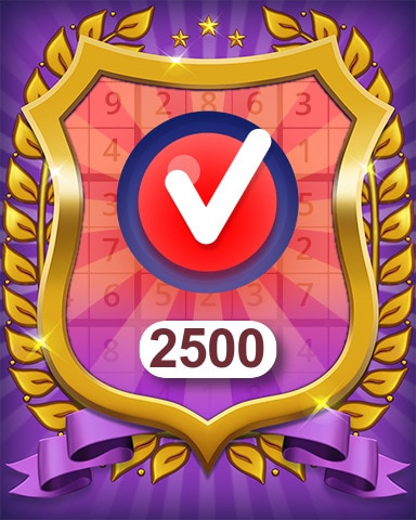 Hard 2500 Puzzles Badge - Pogo™ Daily Sudoku Hard 2500 Puzzles Badge - Pogo™ Daily Sudoku