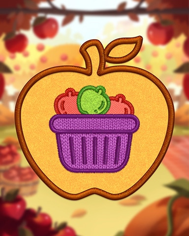 Orange Collecting Apples Badge - Cookie Connect