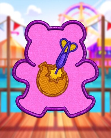 Pink Balloon Dart Badge - Yahtzee! Wild