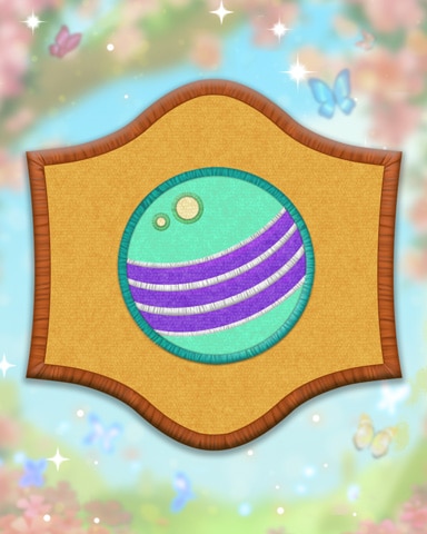 Yellow Croquet Badge - Jet Set Solitaire