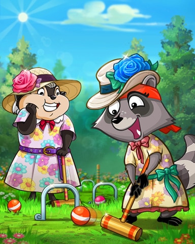 Croquet In The Garden Badge - Dice City Roller HD