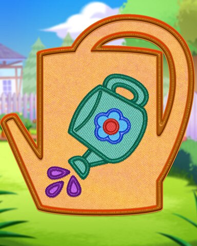 Orange Watering Badge - Solitaire Home Story Orange Watering Badge - Solitaire Home Story